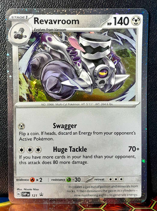 Pokemon Card - Revavroom SVP121 - Cosmo Holofoil - Black star Promo NM