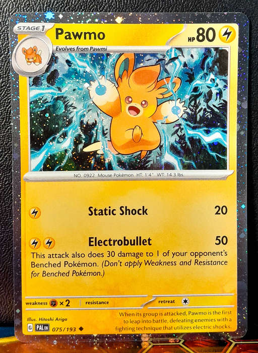 Pokemon Card - Pawmo PAL 075/193 - Cosmo Holofoil - Paldea Evolved - NM