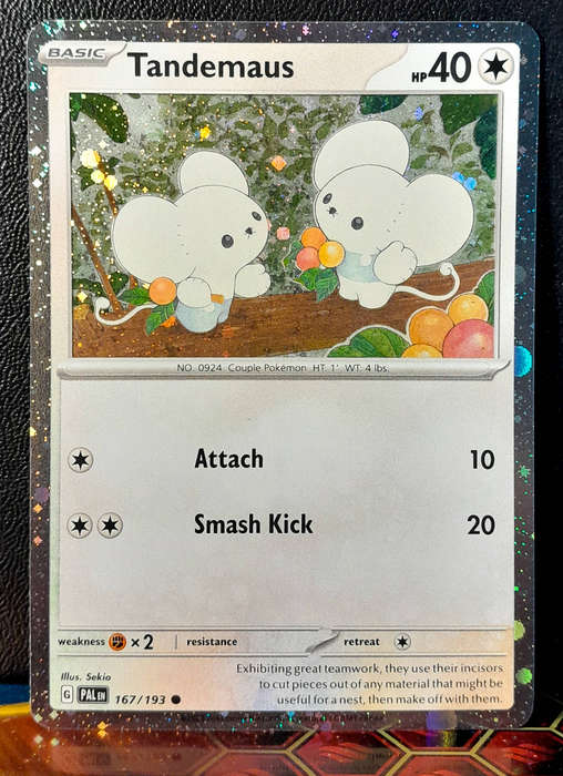 Pokemon Card - Tandemaus 167/193 - Cosmo Holofoil - Paldea Evolved - NM