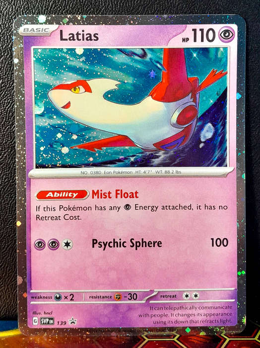 Pokemon Card - Latias SVP139 - Cosmo Holofoil - Black star Promo NM