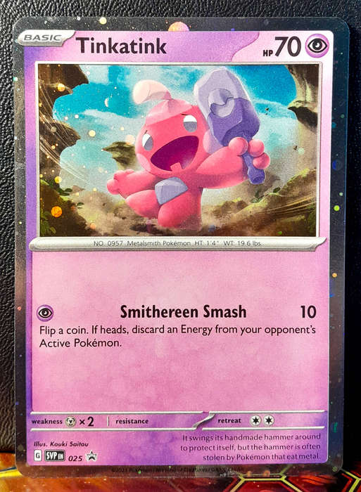 Pokemon Card - Tinkatink SVP025 - Cosmo Holofoil - Black star Promo NM