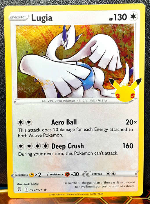 Pokemon Card - Lugia 022/025 - Holofoil Rare - Celebrations 25th Anniversary NM