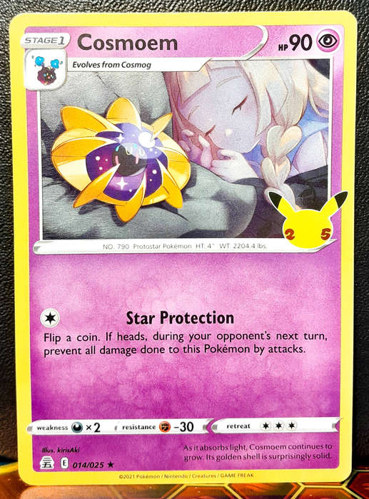 Pokemon Card - Cosmoem 014/025 - Holofoil Rare - Celebrations 25th Anniversary NM