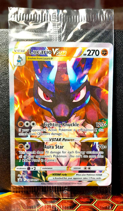 Pokemon Card - Lucario Vstar SWSH291 - SEALED - Textured Holofoil - Black Star promo - NM