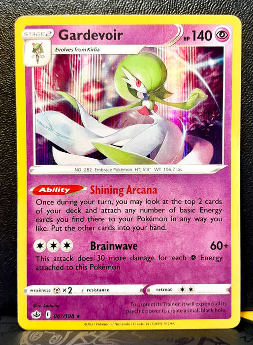 Pokemon Card - Gardevoir 061/198 - Holofoil RARE - Chilling Reign NM