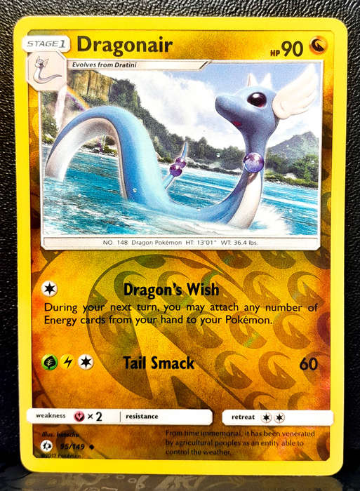 Pokemon Card - Dragonair 95/149 - RARE - Sun & Moon Base Set - NM