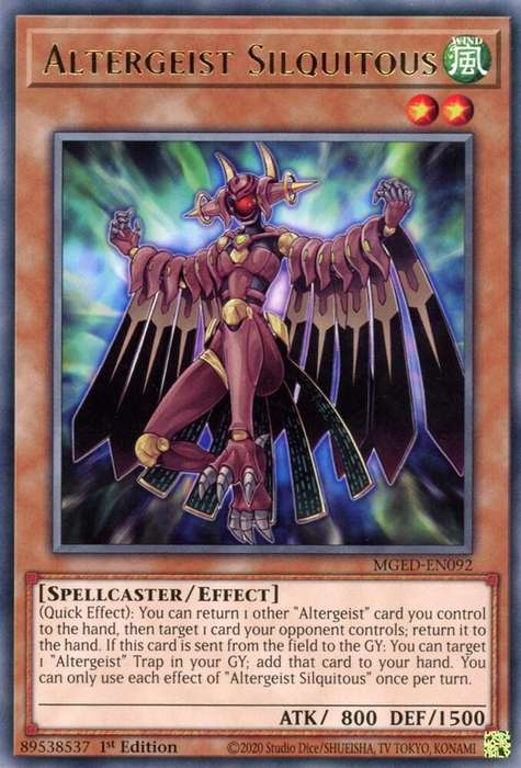 Yu-Gi-Oh! Card - Altergeist Silouitous - MGED-EN092 - 1st Edition  - Rare  - NM