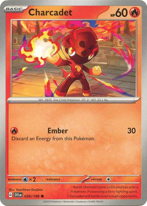 Pokemon Cards - Charcadet 039/198 - Common - Scarlet & Violet Base Set - NM