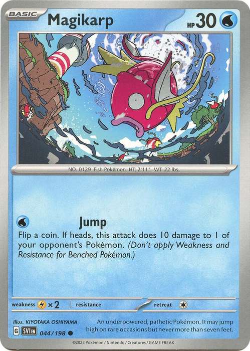 Pokemon Cards - Magikarp 044/198 - Common - Scarlet & Violet Base Set - NM