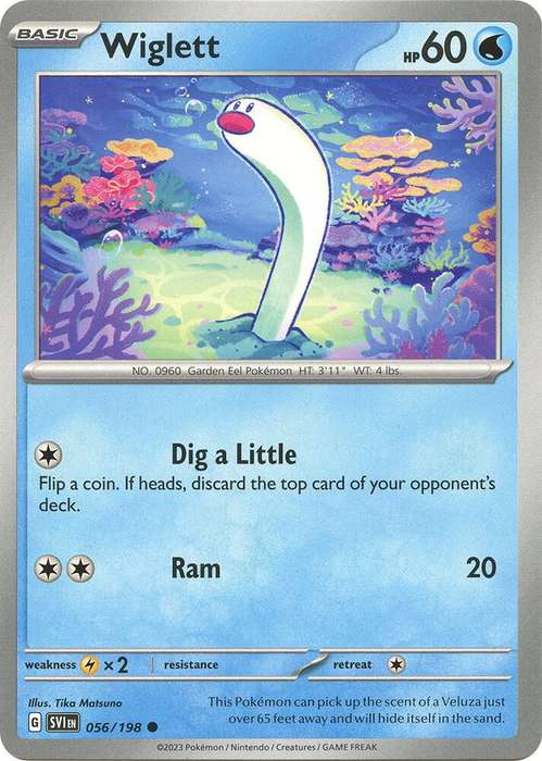 Pokemon Cards - Wiglestt 056/198 - Common - Scarlet & Violet Base Set - NM