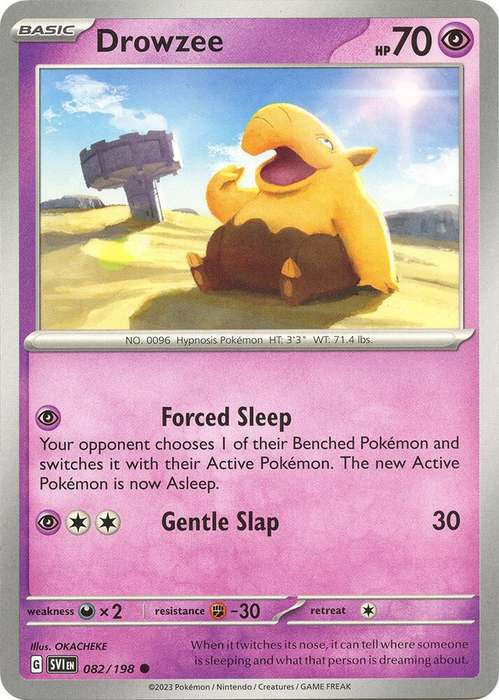 Pokemon Cards - Drowzee 082/198 - Common - Scarlet & Violet Base Set - NM