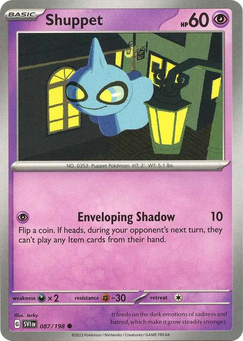 Pokemon Cards - Shuppet 087/198 - Common - Scarlet & Violet Base Set - NM
