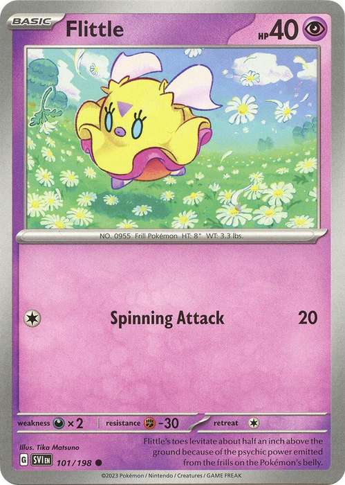 Pokemon Cards - Flittle 101/198 - Common - Scarlet & Violet Base Set - NM