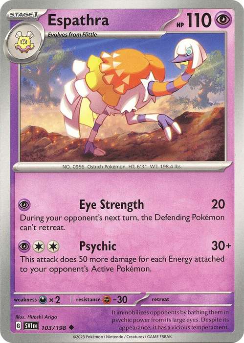 Pokemon Cards - Espathra 103/198 - Uncommon - Scarlet & Violet Base Set - NM