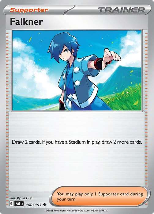 Pokemon Card - Falkner 180/193 - Supporter Trainer - Paldea Evolved NM