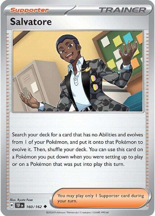 Pokemon Card - Salvator 160/162 - Supporter Trainer - Temporal Forces NM