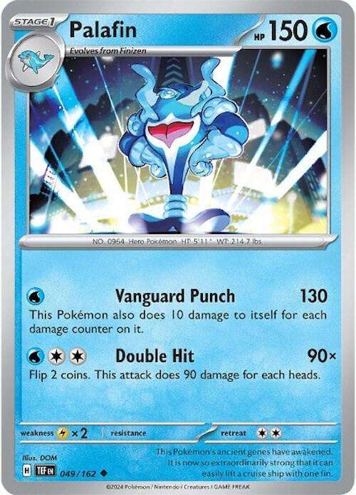 Pokemon Card - Palafin 049/162 - Uncommon - Temporal Forces NM