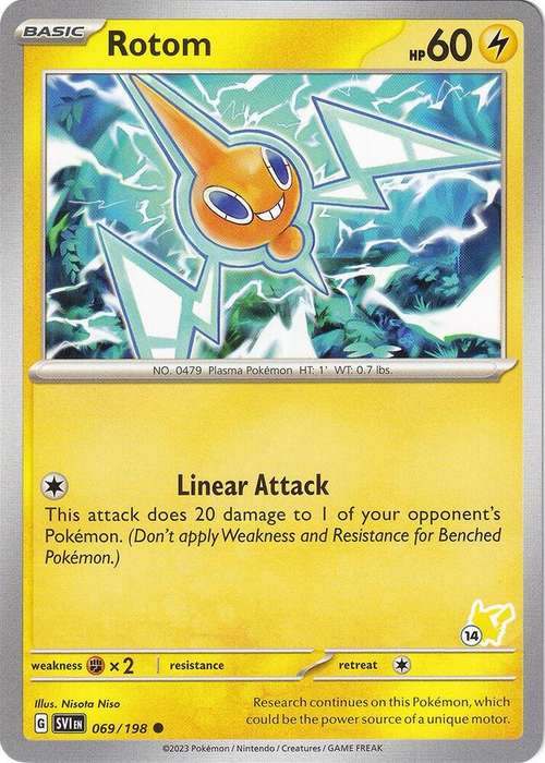 Pokemon Cards - Rotom 069/198 - Common - Scarlet & Violet Base Set - NM