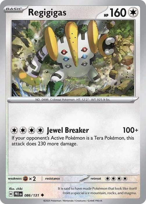 Pokemon Card - Regigigas 086/131 - Uncommon - Prismatic Evolutions  NM