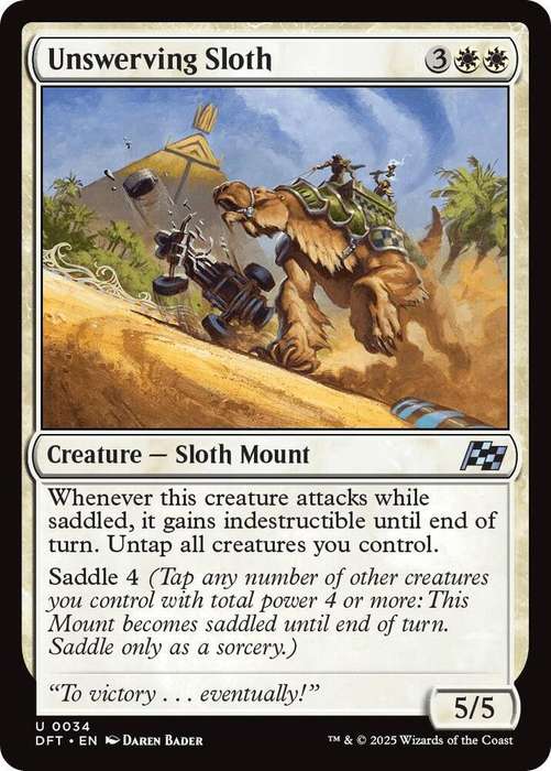 Magic the Gathering - Unswerving Sloth DFT0034 - Uncommon -  Aetherdrift  - NM
