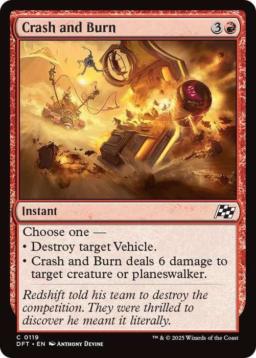 Magic the Gathering - Crash and Burn DFT0119 - Common -  Aetherdrift  - NM