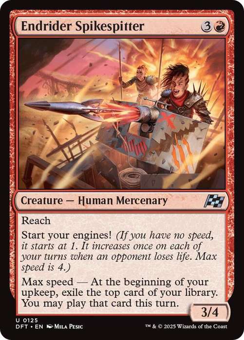 Magic the Gathering - Endrider Spikespitter DFT0125 - Uncommon -  Aetherdrift  - NM