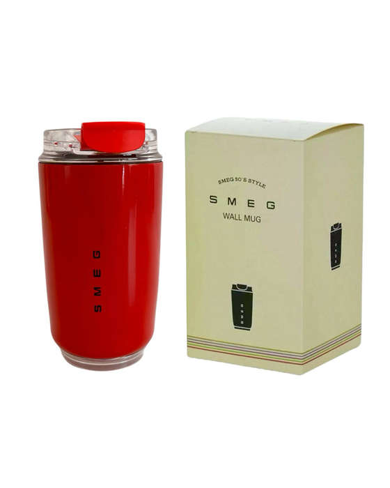 Smeg Stainless Steel Cup Red, Coffee Mug, Tumbler, Ice Cup, Hot Water Bottle.
