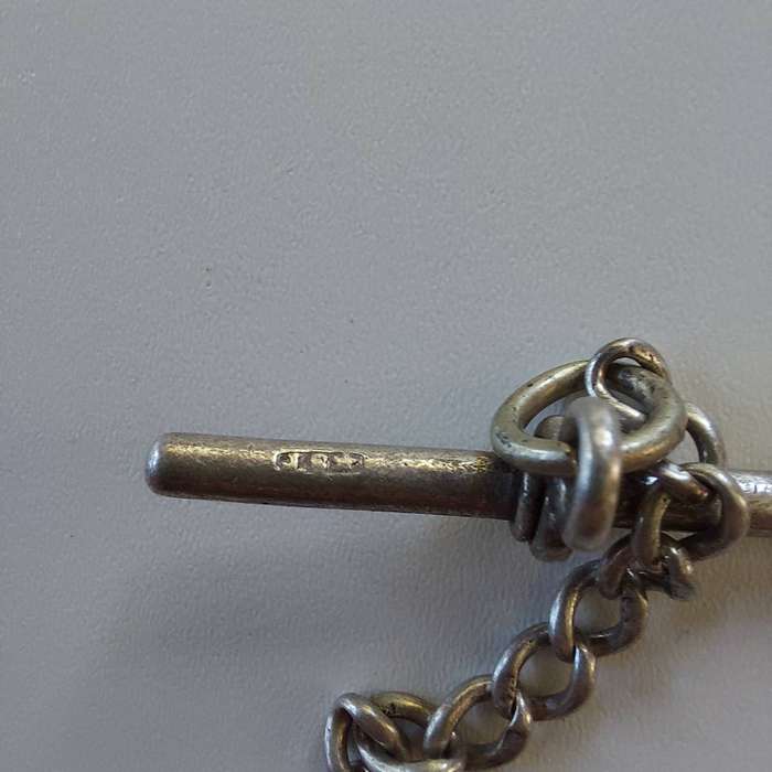 John Scofield 1773 Sterling Silver Pocket Watch Chain x 2