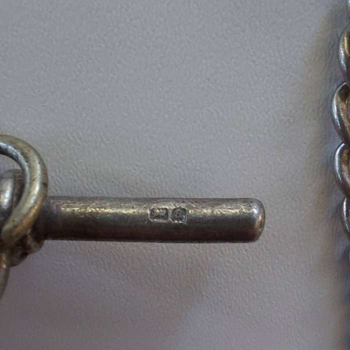 John Scofield 1773 Sterling Silver Pocket Watch Chain x 2