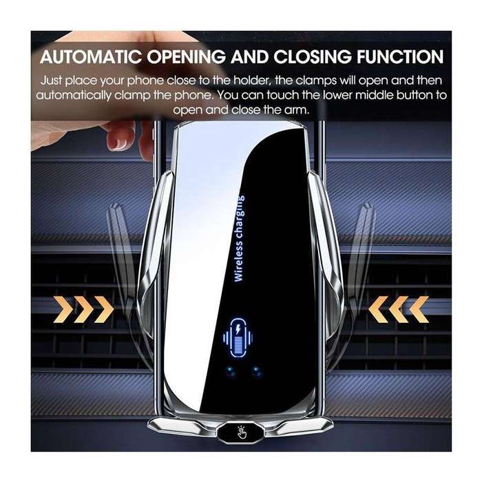 Fast Wireless Car Charger Smart Sensor Stand