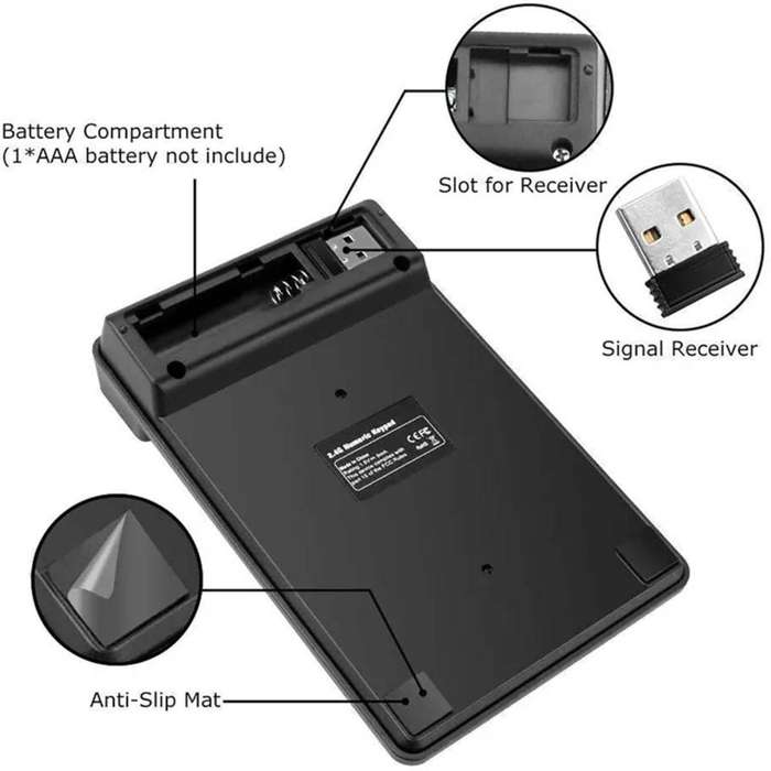 2.4GHz Mini Wireless Number Keyboard