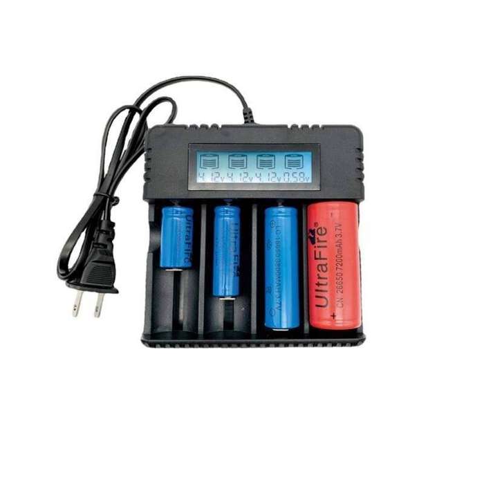 Four slot intelligent LCD lithium battery charger