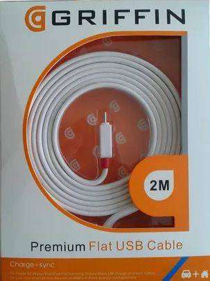 2 METER GRIFFIN PREMIUM FLAT USB CABLE