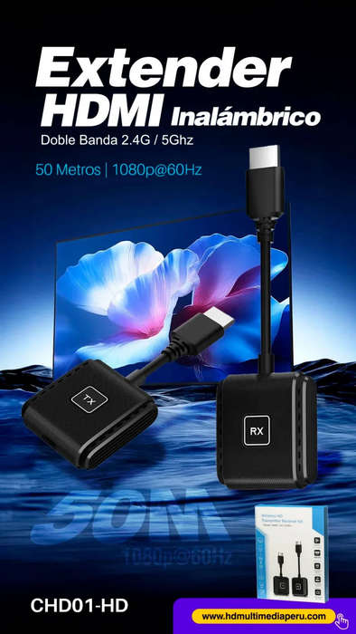 50m 1080p Wireless HDMI Extender