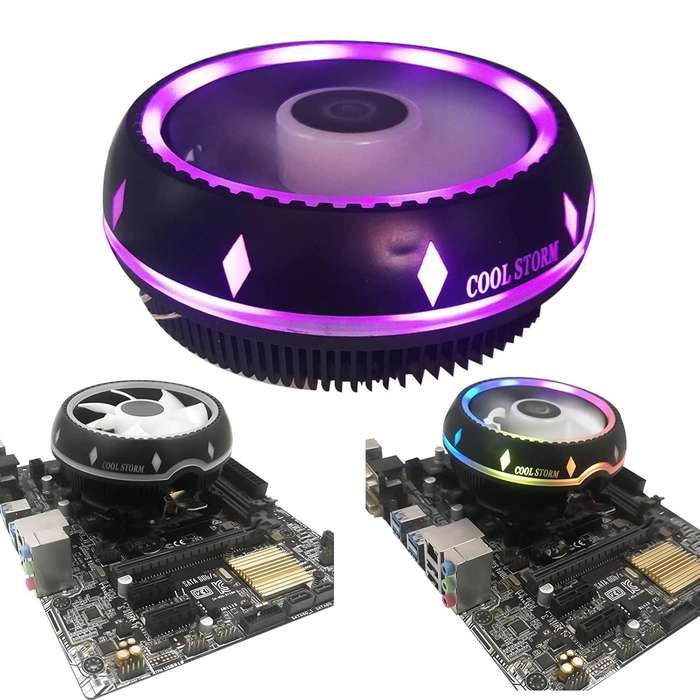 COOL STORM  High-Performance CPU Cooler RGB LED CPU Fan for LGA1150 1151 1155 AM4 AM3+ AM3 AM2+ FM1
