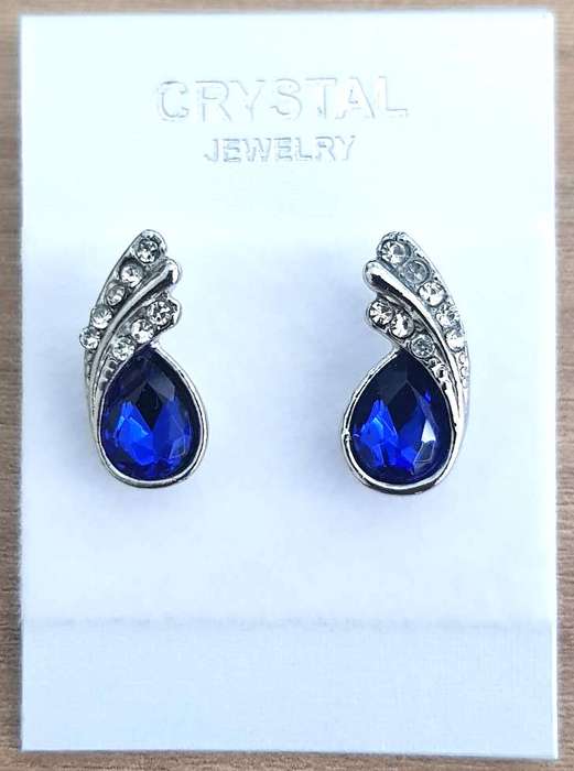 Austrian Blue Crystal  Earrings
