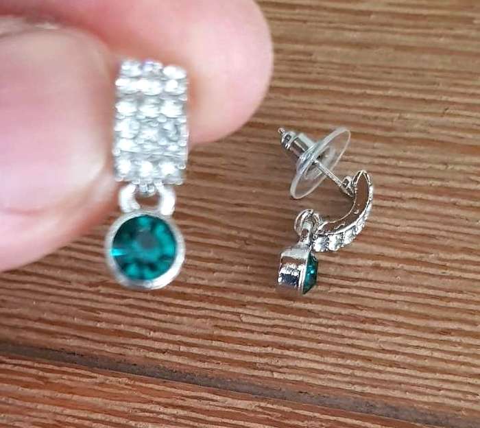 Emerald Green Austrain crystal  Necklace & Earrings Jewelry Set