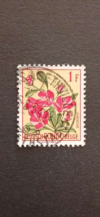 BELGIAN CONGO 1952-53 DEFINITIVE ISSUES FLOWERS