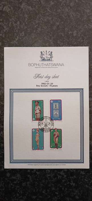 BOPHUTHATSWANA 1982 75TH ANN. OF BOY SCOUT MOVEMENT & 125TH ANN. OF THE BIRTH OF ROBERT BADEN POWELL