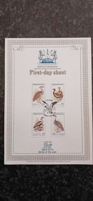BOPHUTHATSWANA 1983 BIRDS OF THE VELD
