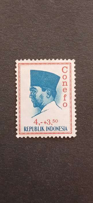 INDONESIA 1965 CONFERENCE OF "NEW EMERGING FORCE" JAKARTA INSCRIBED "CONEFO" AND SURCHARGED