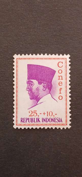 INDONESIA 1965 CONFERENCE OF "NEW EMERGING FORCE" JAKARTA INSCRIBED "CONEFO" AND SURCHARGED