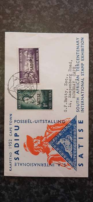 SOUTH AFRICA 1952 SOUTH AFRICAN STAMP EXHIBITION-CAPE TOWN OVERPRINTED