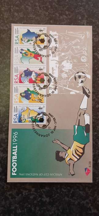 SOUTH AFRICA 1996 AFRICAN NATIONS FOOTBALL CHAMPIONSHIP-SOUTH AFRICA MAP AND PLAYERS