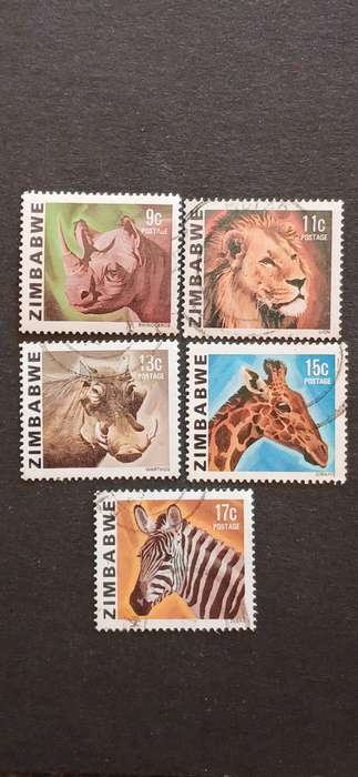 ZIMBABWE 1980 ISSUES OF 1978 OF RHODESIA AND NEW VALUES INSCRIBED "ZIMBABWE"