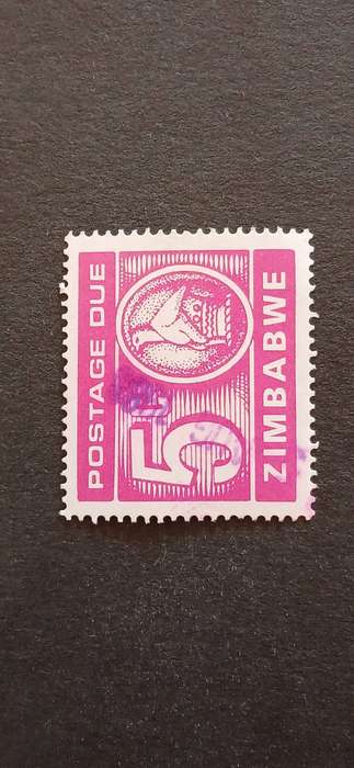 ZIMBABWE 1980 NUMERAL STAMPS WITH COAT OF ARMS(POSTAGE DUE STAMPS)