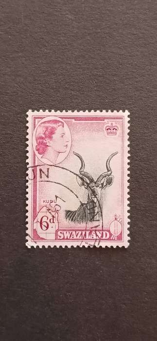SWAZILAND 1956 QUEEN ELIZABETH II AND LOCAL MOTIFS