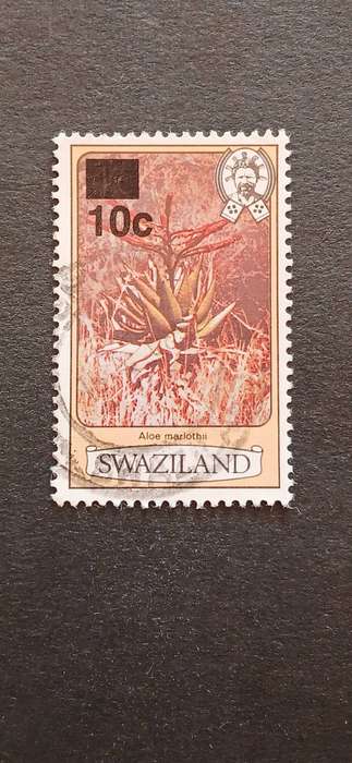 SWAZILAND 1984 FLOWERS-PREVIOUS ISSUES SURCHARGED