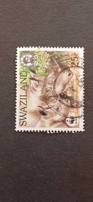 SWAZILAND 1987 WORLDWIDE NATURE PROTECTION-WHITE RHINOCEROS