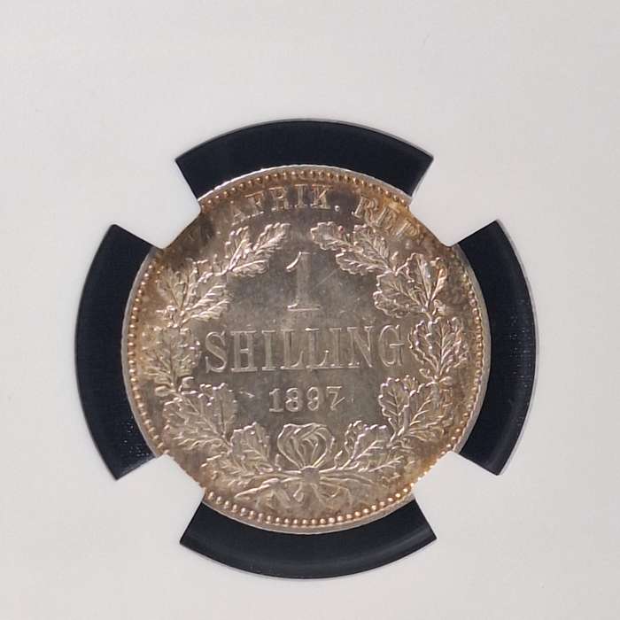 1897 SA 1 Shilling Graded MS63 by SANGS